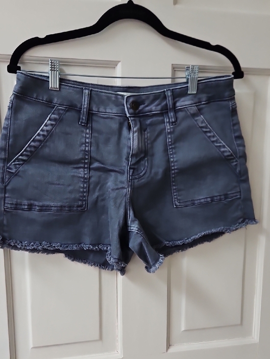 Vigoss Pants - Vigoss Blue Denim Frayed Hem Shorts